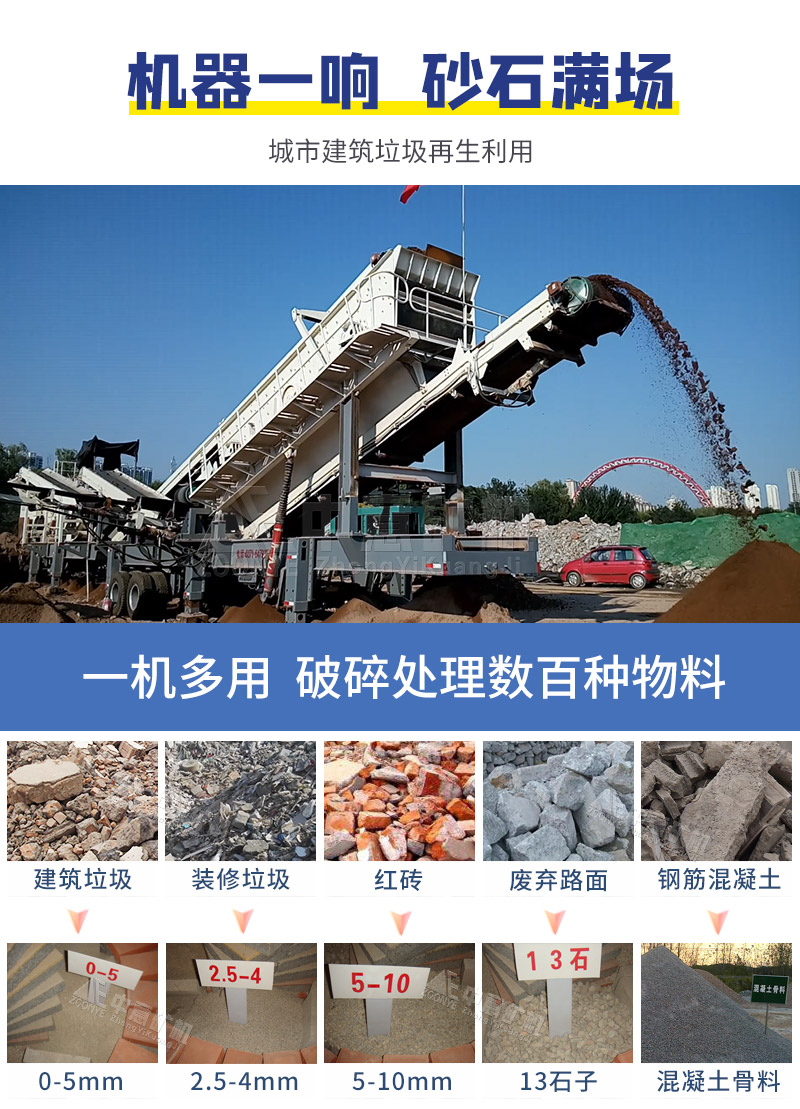 移動(dòng)式建筑垃圾破碎機(jī)