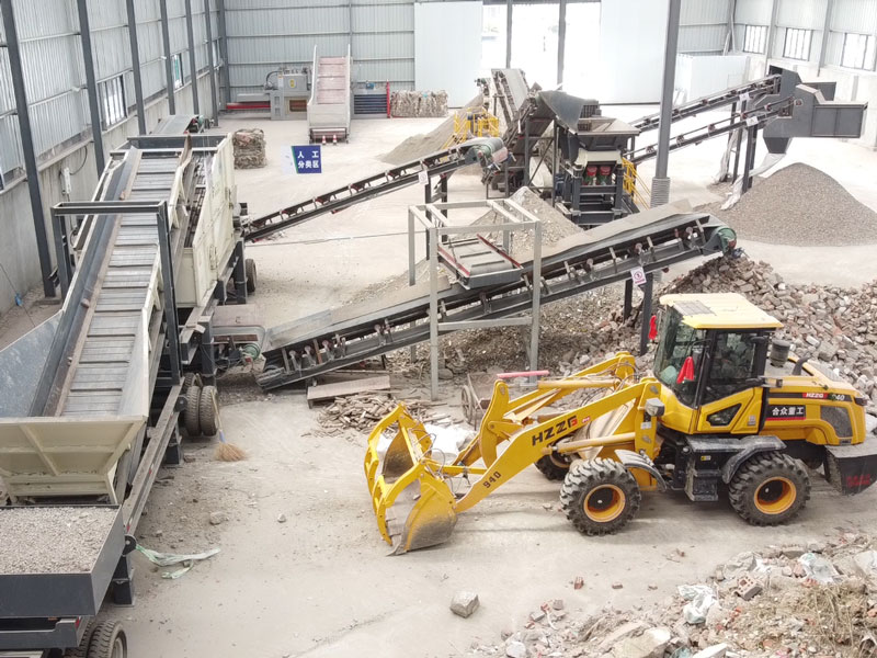 浙江平陽建筑裝修垃圾處理生產(chǎn)線效果好不好？直接看現(xiàn)場！