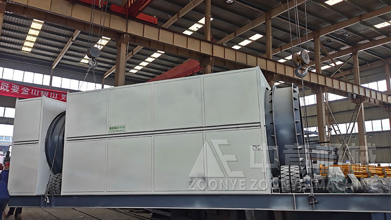 建筑廢物滾筒篩實(shí)地工廠圖片